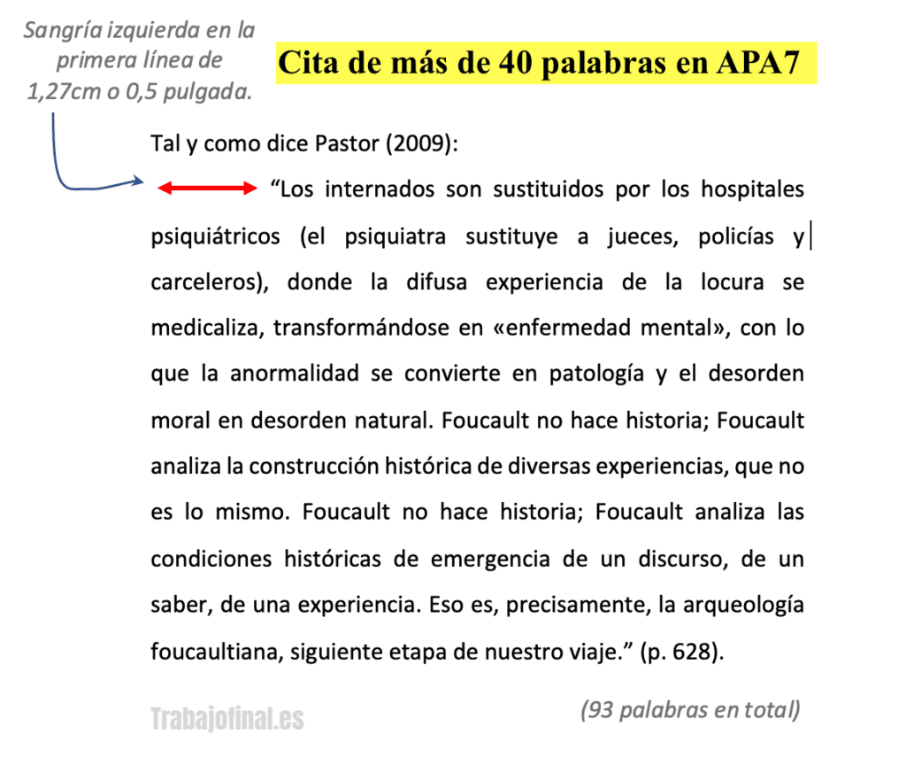 ¿cómo Se Escriben Las Citas De Más De 40 Palabras En Apa7